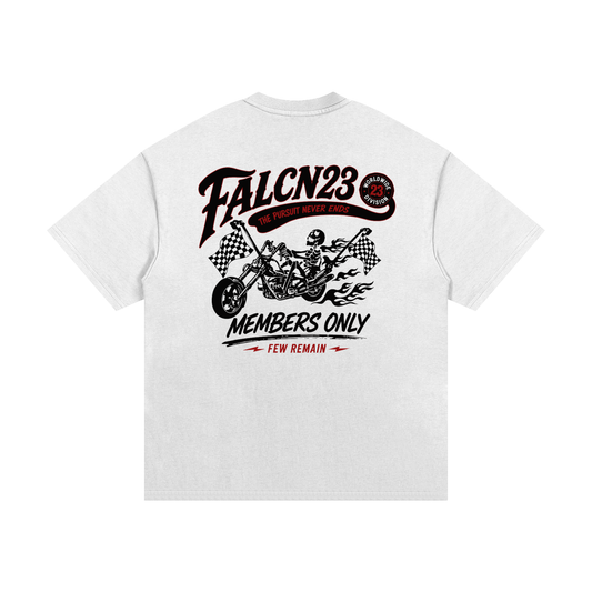 "Skull Biker" Falcn23 Essential Heavyweight Cotton T-Shirt