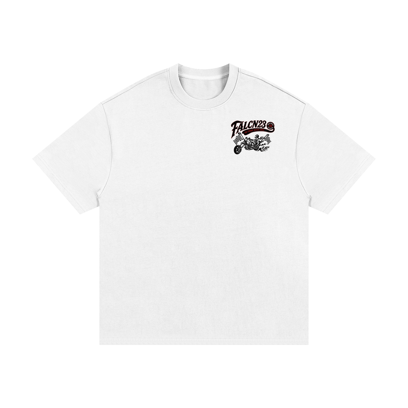 "Skull Biker" Falcn23 Essential Heavyweight Cotton T-Shirt
