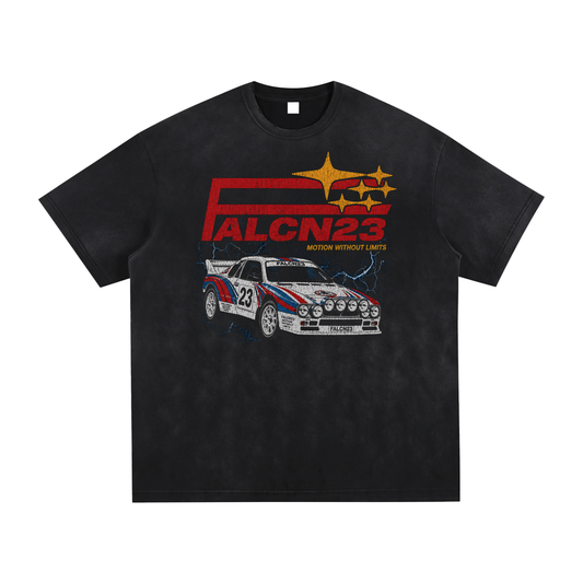 "Motion" Falcn23 - Vintage Washed Hand-Frayed T-Shirt