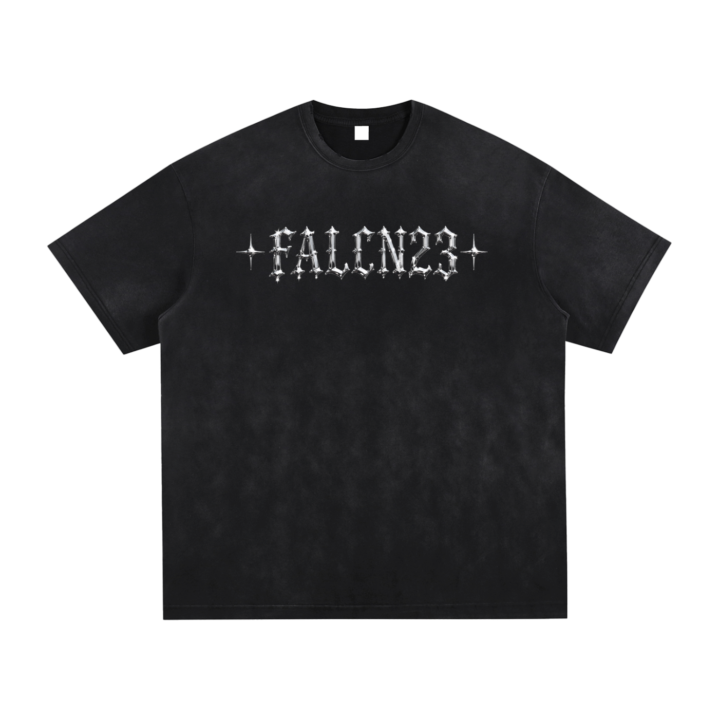 "Chrome Logo" Falcn23 Vintage Washed Hand-Frayed T-Shirt